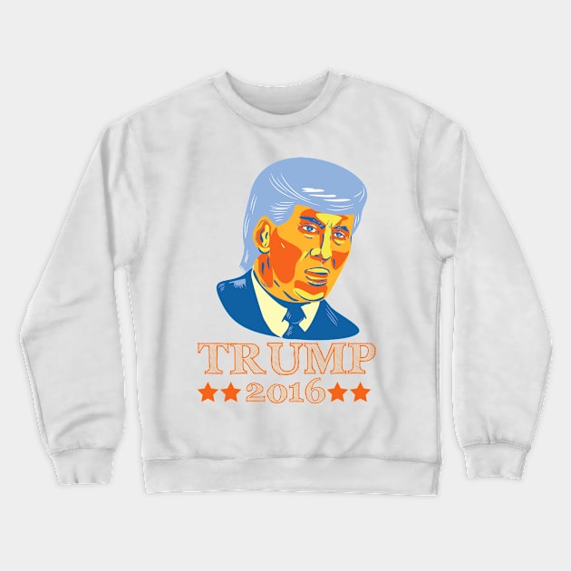 Donald Trump Republican 2016 Crewneck Sweatshirt by retrovectors